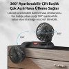 ALLY F410 USB Çift Başlıklı Araç Fanı Oto Fan Vantilatör-(5775)