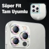 ALLY İphone 12 Pro Max 3D Metal Çerçeveli Kamera Lens Koruyucu-(5775)