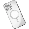 ALLY iPhone 12 Pro Max 6.7inç Renkli Kenar Lazer Çerçeveli Magsafe Uyumlu Silikon Kılıf-(5775)