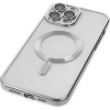 ALLY iPhone 12 Pro Max 6.7inç Renkli Kenar Lazer Çerçeveli Magsafe Uyumlu Silikon Kılıf-(5775)