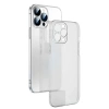 Ally iPhone 13 Pro Max 6.7inch Frosted Glass Şeffaf Kamera Korumalı Kılıf-(5775)