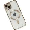 ALLY iPhone 14 Plus 6.7inç Renkli Kenar Lazer Çerçeveli Magsafe Uyumlu Silikon Kılıf-(5775)