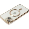 ALLY iPhone 14 Plus 6.7inç Renkli Kenar Lazer Çerçeveli Magsafe Uyumlu Silikon Kılıf-(5775)