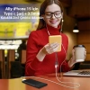 Ally İphone 15 İçin Type-c Şarj + 3.5mm kulaklık 2İn1 Çevirici Adaptör-(5775)
