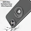 ALLY iPhone 15 Plus İçin Magsafe Uyumlu Yüzük Standlı Manyetik Silikon Kılıf-(5775)
