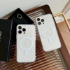 ALLY iPhone 15 Plus Magsafe Uyumlu Manyetik Şeffaf Silikon Kılıf-(5775)