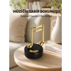 Altın Nota Figürlü Dönen Müzik Kutusu Dekoratif Music Box Yeni Nesil