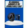 Amoled Ekran Akıllı Saat Üç Kordonlu İOS Android Uyumlu