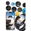 Amoled Ekran Metal Deri Silikon Kordonlu Uyku ve Sağlık Takibi