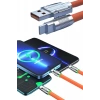 Android ve İOS Uyumlu 180 Derece Type-c Şarj Kablosu