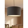 Antrasit Gri Kumaş Başlıklı Sarkıt Avize 35 CM
