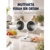 Ayarlanabilir Çift Fan Başlıklı Şarjlı Masa Vantilatörü