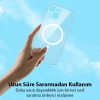 Baseus Crystal iPhone 14 Plus 6.7 Magsafe Silikon Kılıf + Tempered Ekran Koruyucu Set-(5775)