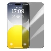 Baseus Crystalline iPhone 15 Privacy Hayalet Full Koruma Cam Ekran Koruyucu-(5775)