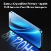 Baseus Crystalline iPhone 15 Privacy Hayalet Full Koruma Cam Ekran Koruyucu-(5775)