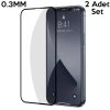 Baseus İPhone 12 Mini 5.4 0.3MM 3D Full Tempered Cam Ekran Koruyucu 2Adet Set-(5775)