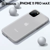 Baseus Jelly Liquid Silica Gel iPhone 11 Pro Max 6.5 Kılıf Şeffaf Sıvı Silikon Kılıf-(5775)