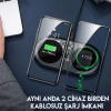 Baseus Simple 2in1 Kablosuz Wireless Şarj 18W iPhones+iPods-(5775)