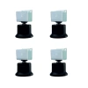 Bekleme Bingo Ayak U-Sunta - 50MM - Siyah 35x19 HKS281 - 4 Adet