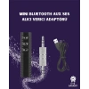 Bluetooth AUX Adaptör | 3.5mm Ses Girişi İçin Kablosuz Dönüştürücü 10m Menzil