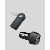 Bluetooth AUX Çevirici ve PD Destekli Araç Şarj Cihazı 2’li Set