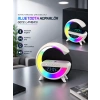 Bluetooth Hoparlör 15W Kablosuz Hızlı Şarj LED Gece Lambası