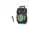 Bluetooth Hoparlör Fm Radyo 8 Inç Usb Tf Aux Rgb Mikrofonlu - Siyah QS4009