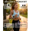 Bluetooth Kulaklıklı Akıllı Saat Seti Yüksek Ses Kalitesi ve 3D Ekran