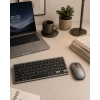 Bluetooth ve 2.4G Destekli Kablosuz Klavye Mouse Seti Şarj Edilebilir