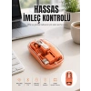 Bluetooth ve USB Destekli Kablosuz Şeffaf Mouse Sessiz Kullanım Yeni Nesil