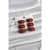Bordo Vintage Model Gold Renk Kadın Küpe 5886