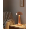 Bronz Dokunmatik Masa Lambası 3 Renk LED Şarjlı Kablosuz USB Çıkışlı