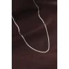 Çelik Gümüş Renk 60 cm İnce İtalyan Zincir Kolye - TJ-BKO6226