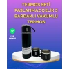 Çelik Termos Bardak Seti | 500 ml Kapasite Kaymaz Taban Hediye Kutulu
