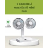 Çift Kafalı Masaüstü ve Duvar Tipi Sessiz USB Şarjlı Fan
