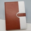 Çizgili Termo Deri Defter Kahverengi