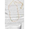 CM 14K Gold Renk Bar Zincir Model 60 cm Kadın Kolye 5886