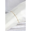 CM 14K Gold Renk Barlı Yılan Zincir Model Kadın Bileklik 5886