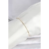 CM 14K Gold Renk Barlı Yılan Zincir Model Kadın Bileklik - TJ-BB8277