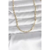 CM 14K Gold Renk Çizgi Lazer Model 60 cm Kadın Kolye - TJ-BKO10982