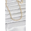 CM 14K Gold Renk Halka Zincir Model 60 cm Kadın Kolye 5886