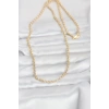 CM 14K Gold Renk Halka Zincir Model 60 cm Kadın Kolye 5886