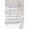 CM 14K Gold Renk İnce Ataç Zincir Model 60 cm Kadın Kolye 5886
