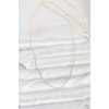 CM 14K Gold Renk İnce Top Zincirli 60 cm Kadın Kolye 5886