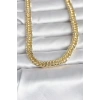 CM 14K Gold Renk Kalın Zincir Model 60 cm Kadın Kolye 5886