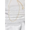 CM 14K Gold Renk Kalp Zincirli 60 cm Kadın Kolye - TJ-BKO10953
