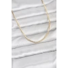 CM 14K Gold Renk Kare Zincirli Model 60 cm Kadın Kolye - TJ-BKO10941
