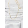 CM 14K Gold Renk Lazer Puntalı Model 60 cm Kadın Kolye 5886