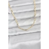 CM 14K Gold Renk Lazer Zincirli Model 60 cm Kadın Kolye - TJ-BKO10976