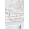 CM 14K Gold Renk Lazerli Gemici Zincir Model 60 cm Kadın Kolye - TJ-BKO10974